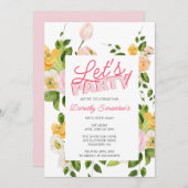 Invitation Faisons la fête Typographie branchée 60e anniversa (Devant / Derrière)