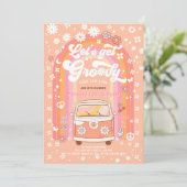 Invitation Faisons la fête Van Bus Rainbow Van Anniversaire (Debout devant)