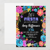 Invitation Faisons la Fiesta, Fiesta Anniversaire, (Devant / Derrière)