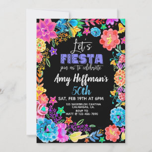 Invitation Faisons la Fiesta, Fiesta Anniversaire,