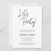 Invitation Faisons la réception de mariage Décontracté (Devant)