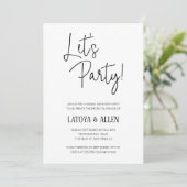 Invitation Faisons la réception de mariage Décontracté (Debout devant)