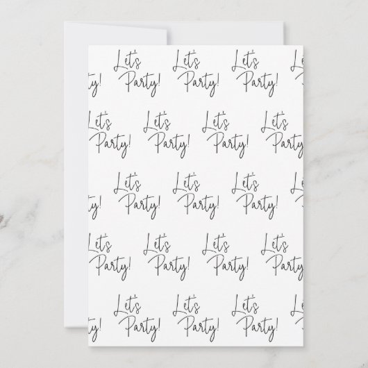 Invitation Faisons la réception de mariage Décontracté (Dos)