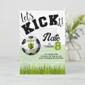 Invitation Faisons-le, Fête de Football, Anniversaire de Foot (Debout devant)