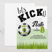 Invitation Faisons-le, Fête de Football, Anniversaire de Foot (Devant / Derrière)