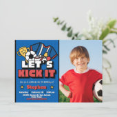 Invitation Faisons-le - Football Soccer avec photo (Debout devant)