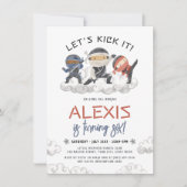 Invitation Faisons-le Ninja Guerrier Arts Martiaux Anniversai (Devant)