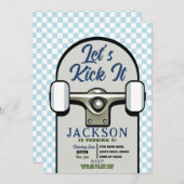 Invitation Faisons-Le Planche À Roulettes Anniversaire Garçon (Devant / Derrière)