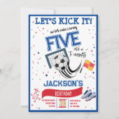 Invitation Faisons-le un petit Rookie Soccer Anniversaire (Devant)