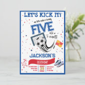 Invitation Faisons-le un petit Rookie Soccer Anniversaire (Debout devant)