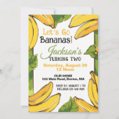 Invitation Faisons les Fous avec des Bananes Fête d'anniversa (Devant)