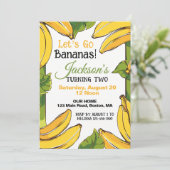 Invitation Faisons les Fous avec des Bananes Fête d'anniversa (Debout devant)