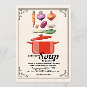 Invitation Faisons l'invitation de soupe