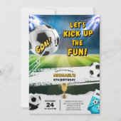 Invitation Faisons monter la fête Ballon de Football Garçons  (Devant)