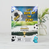 Invitation Faisons monter la fête Ballon de Football Garçons  (Debout devant)