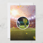 Invitation Faisons monter la fête Ballon de Football Garçons  (Dos)