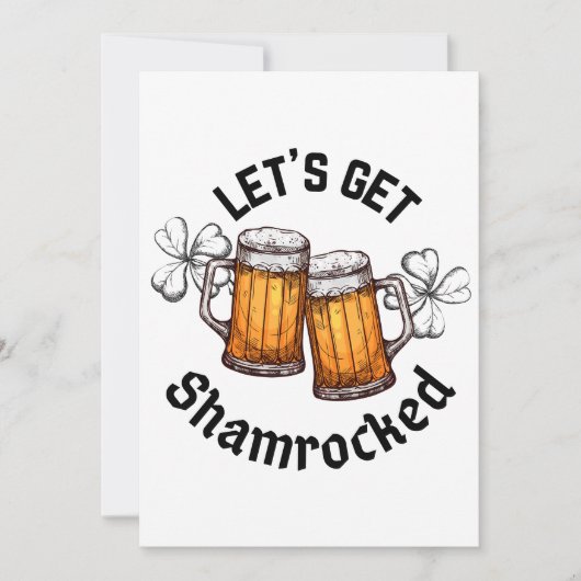 Invitation Faisons-nous fêter la Saint-Patrick (Devant)