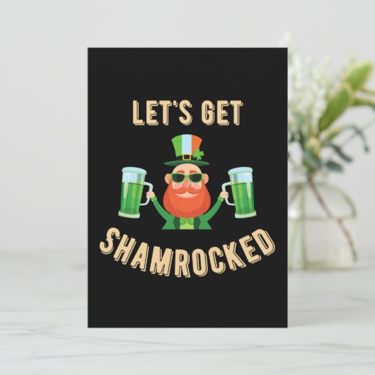 Invitation Faisons-nous fêter la Saint-Patrick (Debout devant)