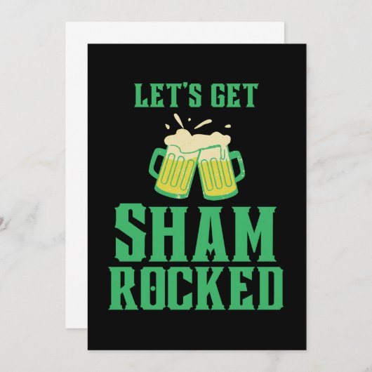 Invitation Faisons-nous fêter la Saint-Patrick (Devant / Derrière)