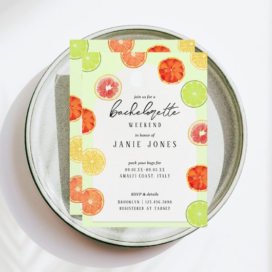 Invitation Faisons-nous Spritzer Bachelorette Party Week-end