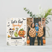 Invitation Faisons-nous une Halloween épouvantable Photo de f (Debout devant)