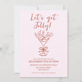 Invitation Faisons-nous une joyeuse fête de Noël à la main (Devant)
