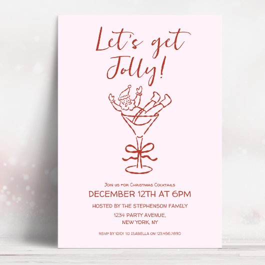 Invitation Faisons-nous une joyeuse fête de Noël à la main