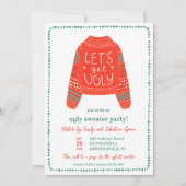 Invitation Faisons-nous une soirée fun avec un pull moche pou (Devant)