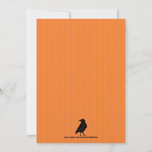 Invitation Faisons peur à l'Invitation moderne de la fête d'H (Dos)