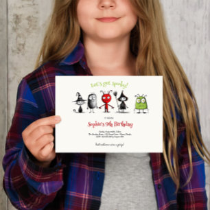 Invitation Faisons peur ! Anniversaire d'enfants avec des mon