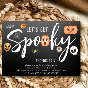 Invitation Faisons peur ! fête d'anniversaire Halloween
