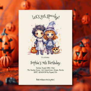 Invitation Faisons peur ! Fête d'anniversaire Spooktacular po