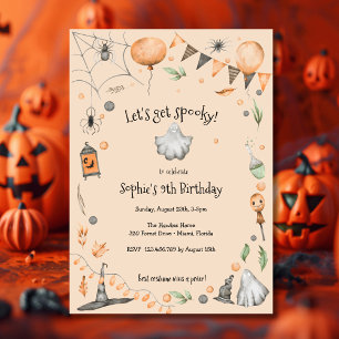 Invitation Faisons peur ! Fête d'anniversaire Spooktacular po