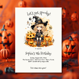Invitation Faisons peur ! Fête d'anniversaire Spooktacular po