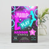 Invitation Faisons sauter Bounce Neon Trampoline Park Anniver (Debout devant)