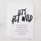 Invitation Faisons sortir Wild Cheetah Bachelorette Nuit (Devant)