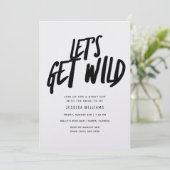 Invitation Faisons sortir Wild Cheetah Bachelorette Nuit (Debout devant)