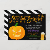 Invitation Faisons tomber l'invitation de la fête d'Halloween (Devant / Derrière)