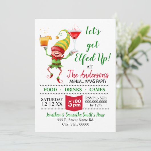 Invitation Faisons un bash de fête à Elfed Up (Debout devant)