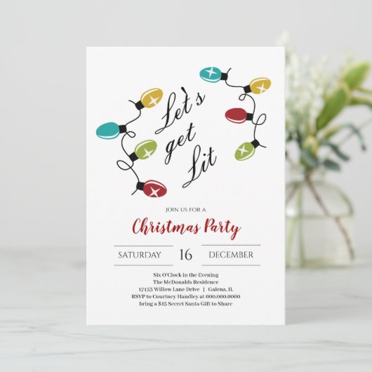 Invitation Faisons un bon Noël (Debout devant)