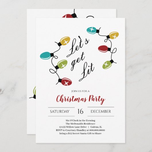 Invitation Faisons un bon Noël (Devant / Derrière)