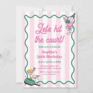 Invitation Faisons un coup à la Cour Pickleball Anniversaire