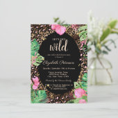 Invitation Faisons un Empreinte de léopard sauvage Tropical (Debout devant)