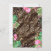 Invitation Faisons un Empreinte de léopard sauvage Tropical (Dos)