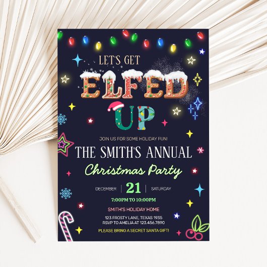 Invitation Faisons un peu la fête de Noël d'hiver