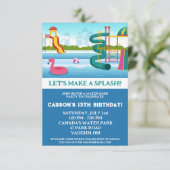 Invitation Faisons un splash ! Parc aquatique fête d'annivers (Debout devant)
