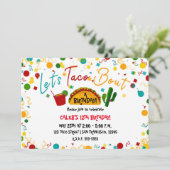 Invitation Faisons un Taco pour une Fête d'Anniversaire Fiest (Debout devant)