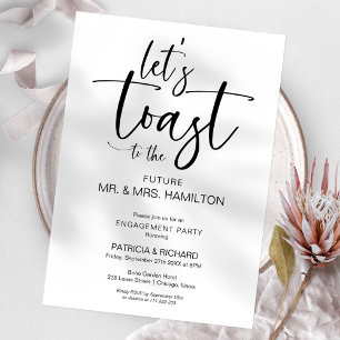 Invitation Faisons un toast Chic Calligraphy