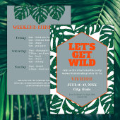 Invitation Faisons un week-end de baccalauréat tropical sauva