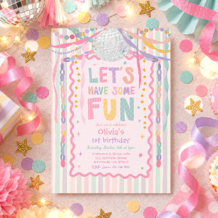 Invitation Faisons une fête d'anniversaire de fille fantaisis